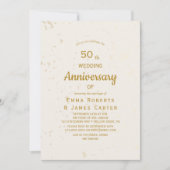 Gold & Cream 50ste Jubileum Kaart (Voorkant)