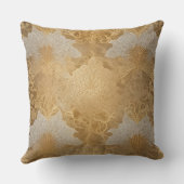 Gold & cream AI art  Kussen (Achterkant)