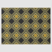 Gold Cream Black Geometric Decoupage Tissuepapier (Voorkant)
