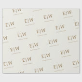 Gold Cream Branded Business Company Packaging Cadeaupapier (Vlak)