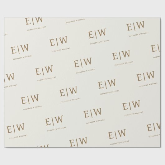 Gold Cream Branded Business Company Packaging Cadeaupapier (Vlak)