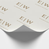 Gold Cream Branded Business Company Packaging Cadeaupapier (Hoek)