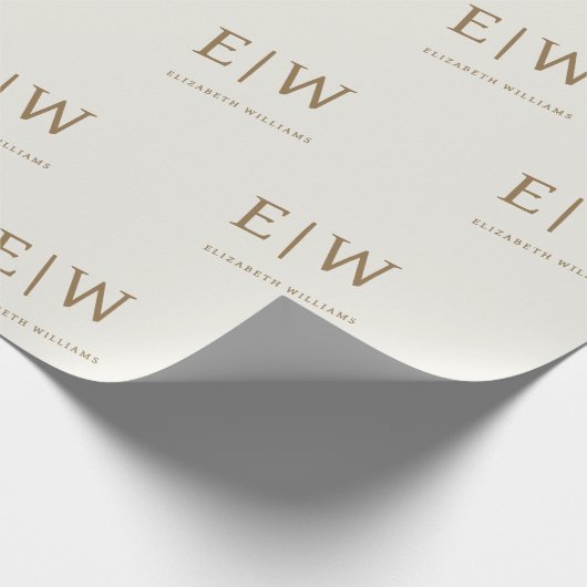 Gold Cream Branded Business Company Packaging Cadeaupapier (Hoek)