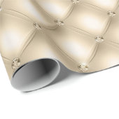 Gold Cream Champagne Diamond Cadeaupapier (Rol Hoek)