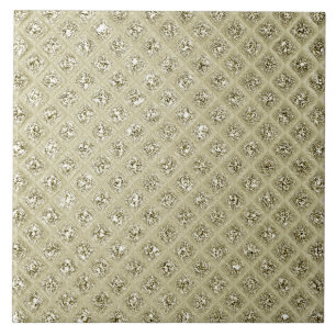 Gold Cream Decorative Ceramic Tile Tegeltje