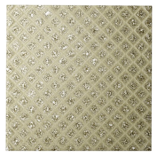 Gold Cream Decorative Ceramic Tile Tegeltje (Voorkant)