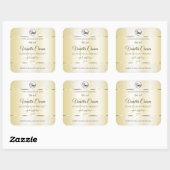 Gold Cream Glitter Product Labels Logo Initialen (Vel)