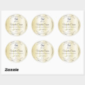 Gold Cream Glitter Product Labels Logo Initialen (Vel)