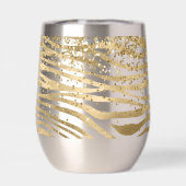 Gold Cream Glitzy Glitter Zebra Naam (Achterkant)