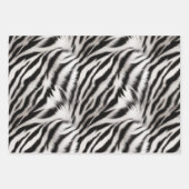 Gold Cream Glitzy Glitter Zebra Print Inpakpapier Vel (Voorkant 3)