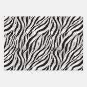 Gold Cream Glitzy Glitter Zebra Print Inpakpapier Vel (Voorkant 2)