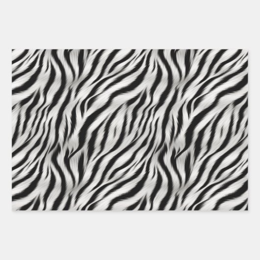 Gold Cream Glitzy Glitter Zebra Print Inpakpapier Vel (Voorkant 2)