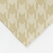 Gold Cream Houndstooth Fleece Deken (Hoek)