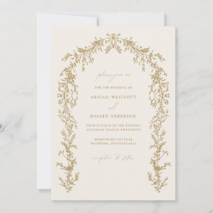 Gold & Cream Invitation Wedding Arch Nodig Kaart u