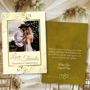 Gold & Cream Liefde & Bedankt Posh Wedding Photo N