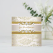 Gold Cream met inscriptie: kijk op de legant Kaart (Staand voorkant)