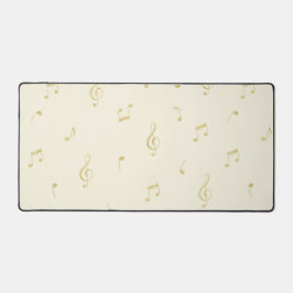 Gold Cream Music Notes Bureaumat