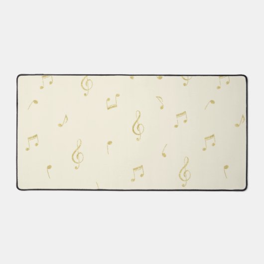 Gold Cream Music Notes Bureaumat (Voorkant)