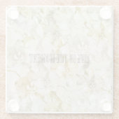 Gold Cream Orchid Flowers Glazen Onderzetter (Achterkant)