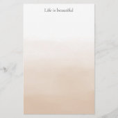 Gold Cream Peach Ombre   Briefpapier (Voorkant)