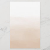 Gold Cream Peach Ombre   Briefpapier (Achterkant)