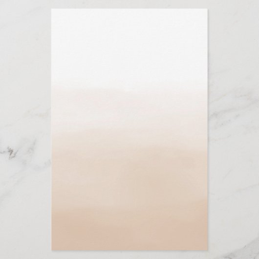Gold Cream Peach Ombre Briefpapier (Achterkant)