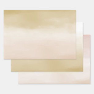 Gold Cream Peach Ombre Life is prachtig           Inpakpapier Vel