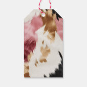 Gold Cream Roze Zwart Cowgirl Koeienhuid Cadeaulabel (Achterkant)