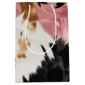Gold Cream Roze Zwart Cowgirl Koeienhuid Medium Cadeauzakje (Voorkant)