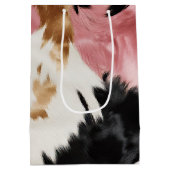 Gold Cream Roze Zwart Cowgirl Koeienhuid Medium Cadeauzakje (Achterkant)