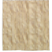 Gold Cream Stripes Douchegordijn (Voorkant)