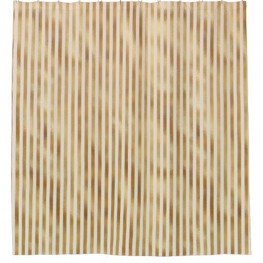 Gold Cream Stripes Douchegordijn (Voorkant)