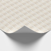 Gold Cream Stripes Pattern Christmas Cadeaupapier (Hoek)
