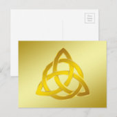 Gold Cream Trinity Knot Celtic Waterverf Briefkaart (Voorkant / Achterkant)