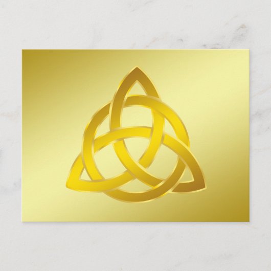 Gold Cream Trinity Knot Celtic Waterverf Briefkaart (Voorkant)