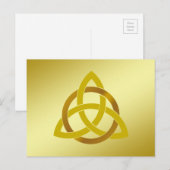Gold Cream Trinity Knot Celtic Waterverf Briefkaart (Voorkant / Achterkant)