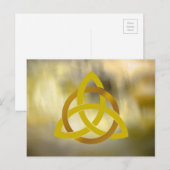 Gold Cream Trinity Knot Celtic Waterverf Briefkaart (Voorkant / Achterkant)