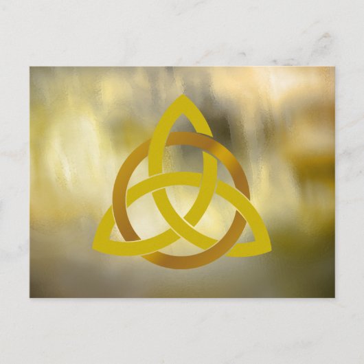 Gold Cream Trinity Knot Celtic Waterverf Briefkaart (Voorkant)