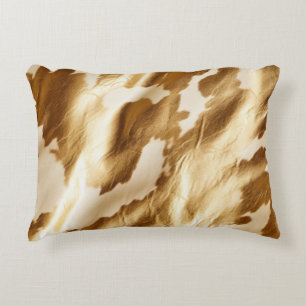 Gold Cream Western Koeienhuid Accent Kussen
