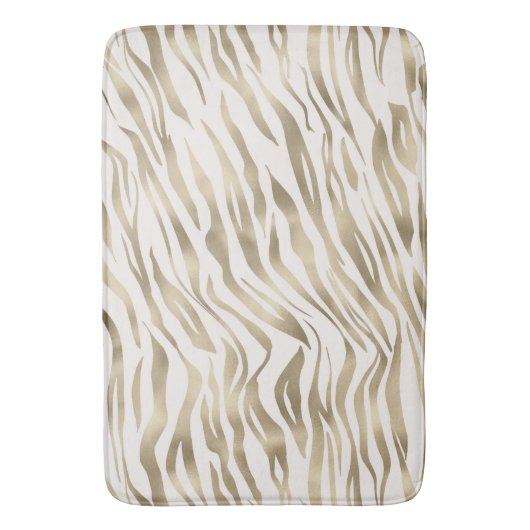 Gold Cream Zebra afdrukken Badmat (Voorkant Verticaal)