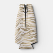 Gold Cream Zebra afdrukken Flesjeskoeler (Achterkant)