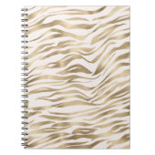 Gold Cream Zebra afdrukken Notitieboek (Voorkant)