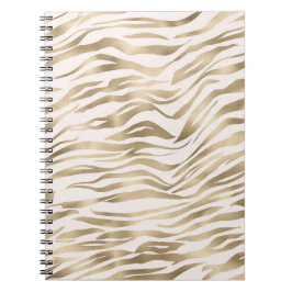Gold Cream Zebra afdrukken Notitieboek