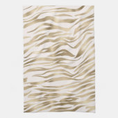 Gold Cream Zebra afdrukken Theedoek (Verticaal)