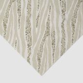 Gold Cream Zebra Print Glitter Tissuepapier (Detail)