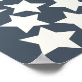 Gold Crescent Moon Midnight Blue Guest Book Sign. Poster (Hoek)