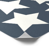 Gold Crescent Moon Midnight Blue Guest Book Sign. Poster (Hoek)