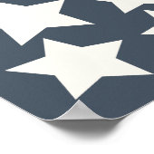 Gold Crescent Moon Midnight Blue Guest Book Sign. Poster (Hoek)