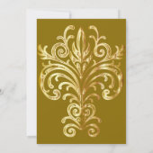 Gold Crest bruiloft uitnodiging (Achterkant)