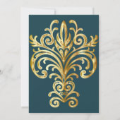 Gold Crest bruiloft uitnodiging (Achterkant)